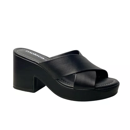 Tamanco Moleca Feminino Preto Salto Bloco