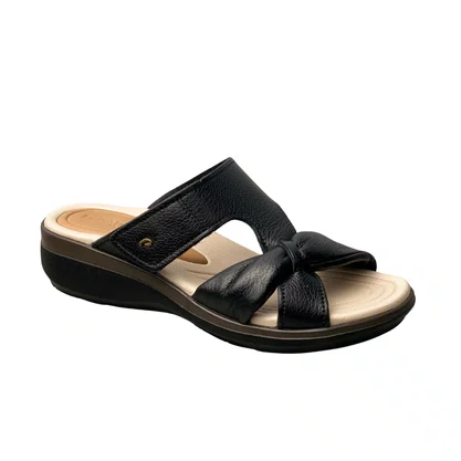 Tamanco Pegada Feminino Preto Couro 