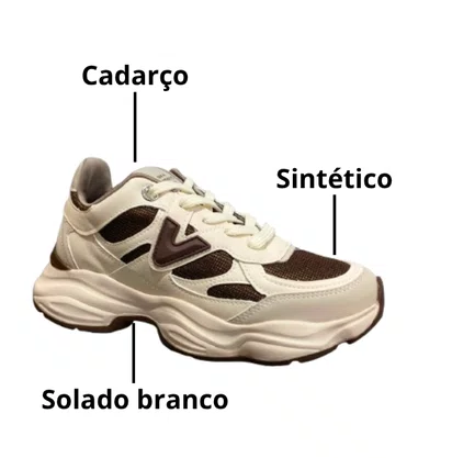 Tênia Via Marte Feminino Bege Cadarço