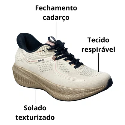 Tênis Actvitta Feminino Branco Off Cadarço 