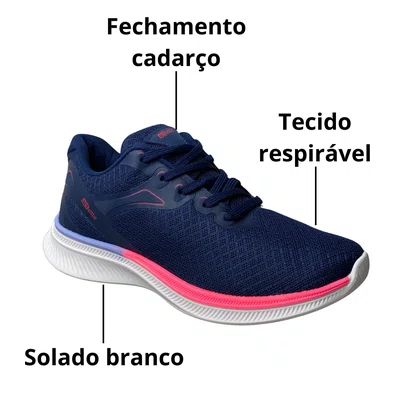 Tênis Actvitta Feminino Marinho Cadarço 