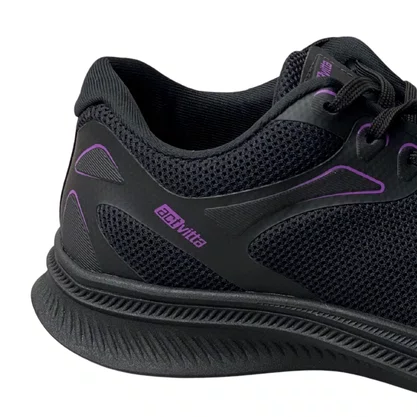 Tênis Actvitta Feminino Preto Cadarço 