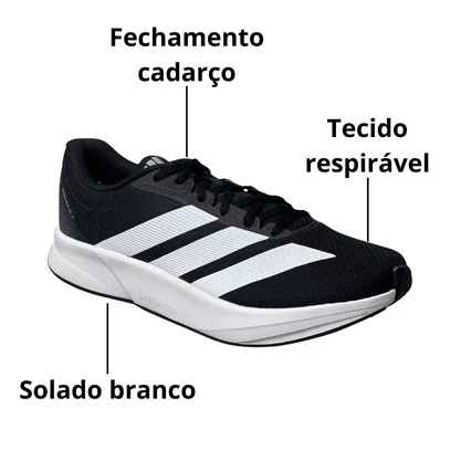 Tênis Adidas Masculino Preto Duramo RC2 Cadarço
