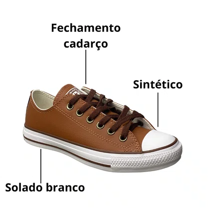 Tênis All Star Converse Feminino Casca De Nozes Cadarço 