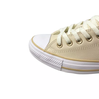 Tênis All Star Femnino Bege Fechamento Cadarço 