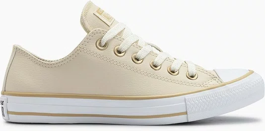 Tênis All Star Femnino Bege Fechamento Cadarço 