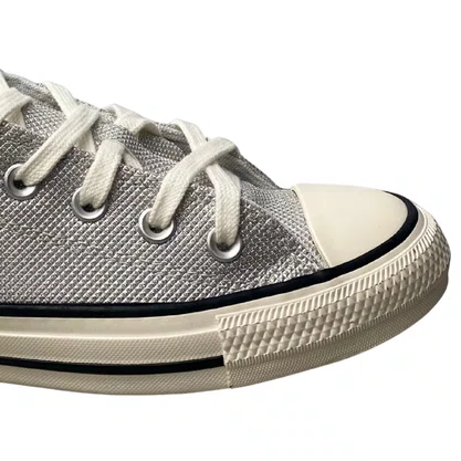Tênis All Star Unissex Prata Opaca Cadarço 