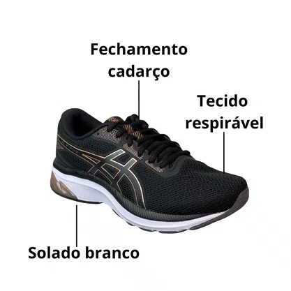 Tênis Asics Feminino Black Gel-Sparta2 Cadarço 