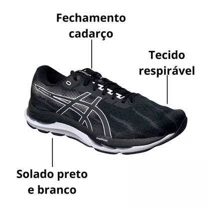 Tênis Asics Masculino Black Gel-Hypersonic5 Cadarço 