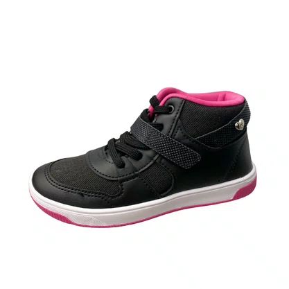 Tênis Boot Kidy Feminino Infantil Preto Fechamento Cadarço 
