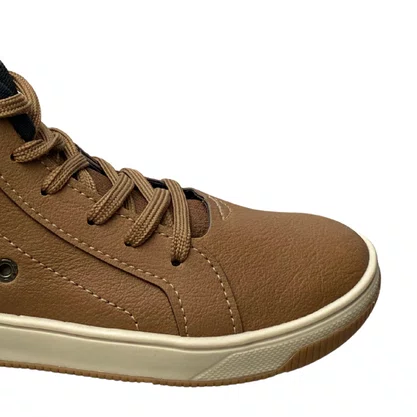 Tênis Boot Kidy Infantil Masculino Caramelo Cadarço 