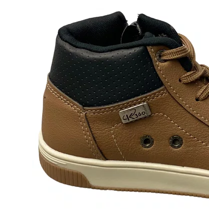 Tênis Boot Kidy Infantil Masculino Caramelo Cadarço 