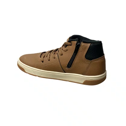 Tênis Boot Kidy Infantil Masculino Caramelo Cadarço 