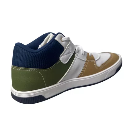 Tênis Bota Kidy Infantil Branco Multicolor Fechamento Cadarço 