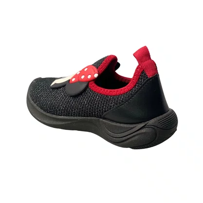 Tênis Carinha De Nene Infantil Feminino Preto Minnie 