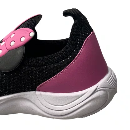 Tênis Carinha De Nene Infantil Feminino Preto Minnie 
