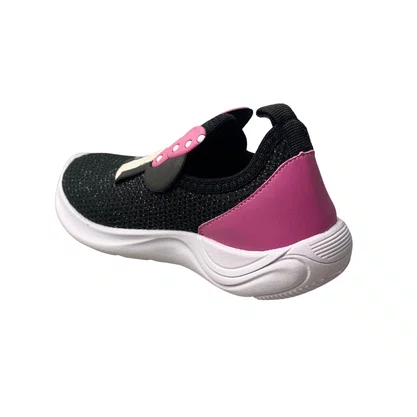 Tênis Carinha De Nene Infantil Feminino Preto Minnie 