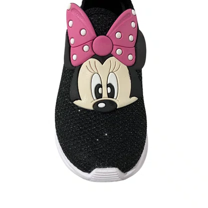 Tênis Carinha De Nene Infantil Feminino Preto Minnie 