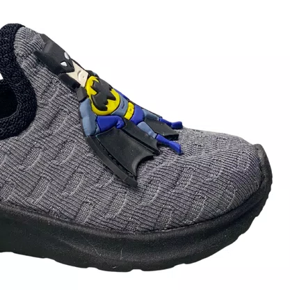 Tênis Carinha De Nene Infantil Masculino Chumbo Calce Fácil  