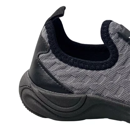 Tênis Carinha De Nene Infantil Masculino Chumbo Calce Fácil  