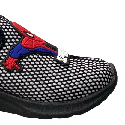 Tênis Carinha De Nene Infantil Masculino Preto Calce Fácil  