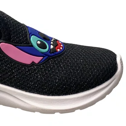 Tênis Carinha De Nene Infantil Unissex Preto Stitch