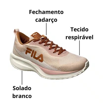 Tênis Fila Feminino Rose Claro Efecto 2 Cadarço