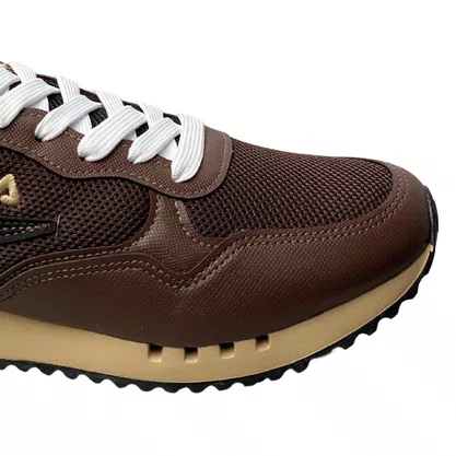 Tênis Fila Masculino Marrom Euro Jogger Sport II Cadarço 