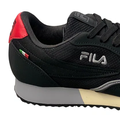 Tênis Fila Masculino Preto Euro Jogger Sport II Cadarço 