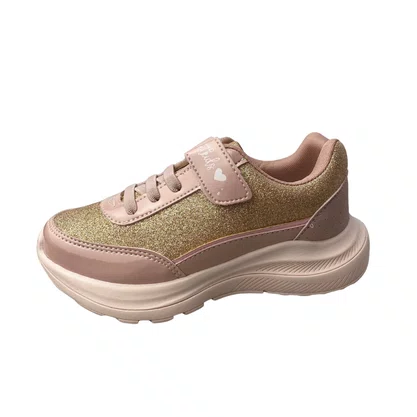 Tênis Jet Kids Feminino Infantil Rose Glitter 