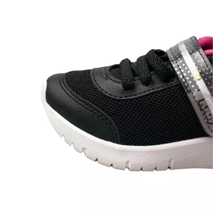 Tênis Kidy Feminino Infantil Preto Luzes Led 
