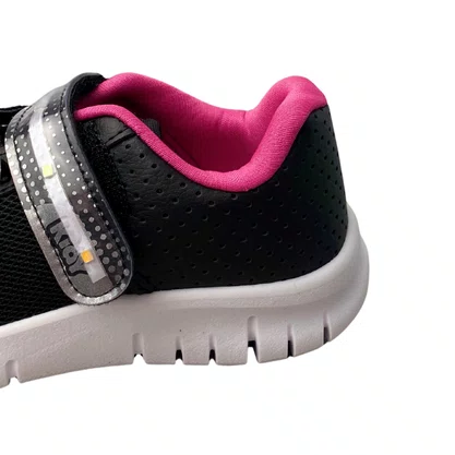 Tênis Kidy Feminino Infantil Preto Luzes Led 