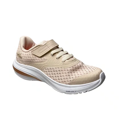 Tênis Kidy Iinfantil Feminino Marfim Calce Fácil 