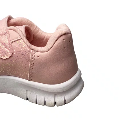 Tênis Kidy Infantil Feminino Nude Luzes Led