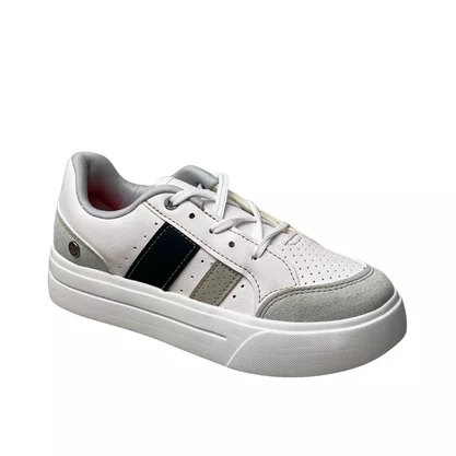Tênis Kidy Infantil Masculino Branco Cadarço 