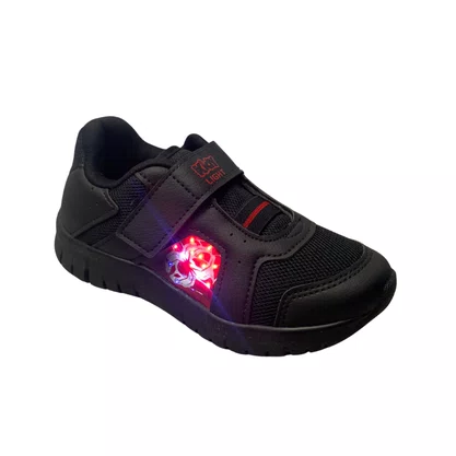 Tênis Kidy Infantil Masculino Preto Luzes Led 