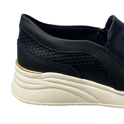 Tênis Kolosh Feminino Preto Calca Fácil 