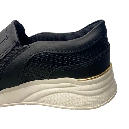 Tênis Kolosh Feminino Preto Calca Fácil 