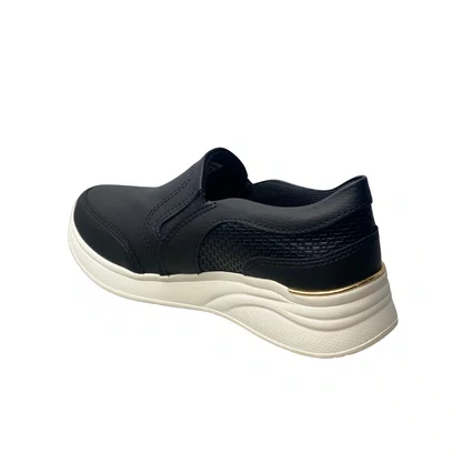 Tênis Kolosh Feminino Preto Calca Fácil 