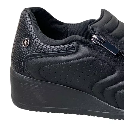Tênis Kolosh Feminino Preto Calce Fácil 