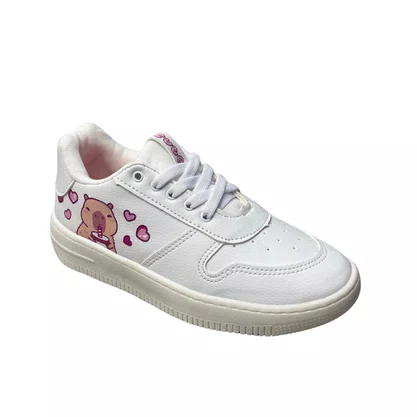Tênis Mini Pé Infantil Feminino Branco Capivara
