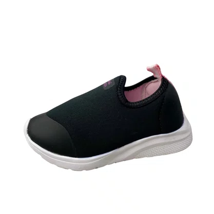 Tênis Mini Sua Cia Feminino Infantil Preto Calce Fácil 