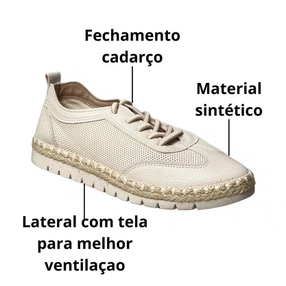 Tênis Modare Feminino Branco Off Cadarço 