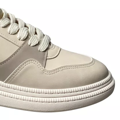 Tênis Moleca Feminino Branco Off Cadarço 