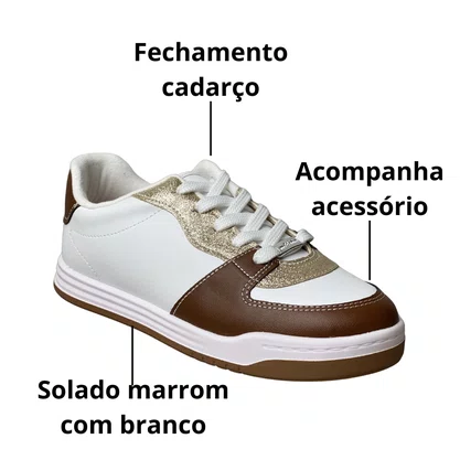 Tênis Molekinha Infantil Feminina Branco Acompanha Acessório 
