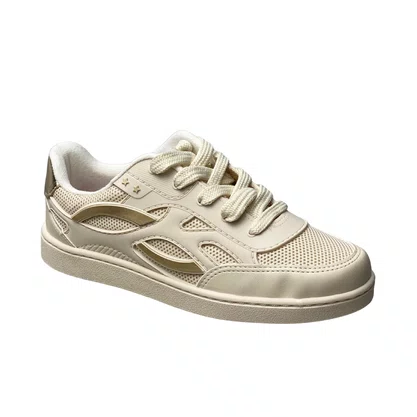 Tênis Molekinha Infantil Feminino Branco Off Cadarço 