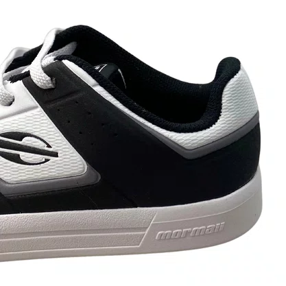 Tênis Mormai Infantil Masculino Black Wht Fechamento Cadarço 