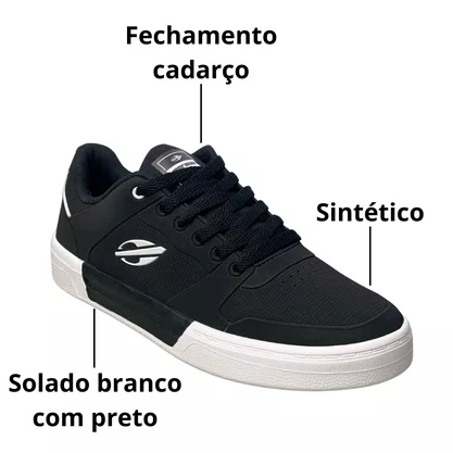 Tênis Mormaii Masculino Black Urban Free Cadarço 