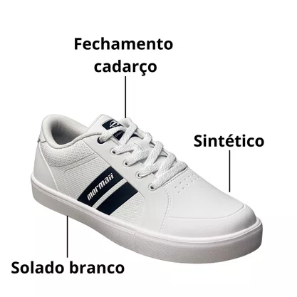Tênis Mormaii Masculino White Cadarço 