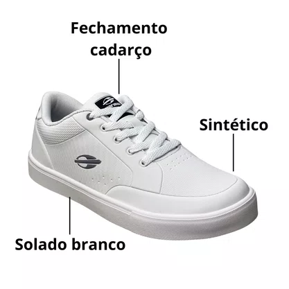Tênis Mormaii Masculino White Urban Free Cadarço 